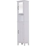 Lomadox Armadietto Alto Da Bagno New-Luton - 2 Ante, 1 Ripiano - Antracite Satinato E Rovere - 35x175x32 Cm - Con Ante Soft-Close - 5