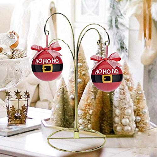 HOHIYA Ornament Display Stand Holder Christmas Hanger Hook 4 Arms 12inch Gold 2pcs - Image 6