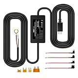 Vantrue N2 Pro, N2, T2, N1 Pro, X4, X3 Dash Cam 10ft Mini USB 12V 24V to 5V Dash Cam Hardwire Kit with Mini, ACS, ATO, Micro2 Add a Circuit Fuse Holders, Low Voltage Protection for Mini USB Dash Cams