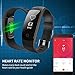 Aneken Fitness Tracker Activity Tracker with Heart Rate Monitor IP67 Bluetooth Smart Bracelet with Pedometer Sleep Monitor Watch with Replacement Strap for Android iOS Smartphone, Black
