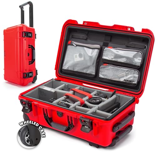 NANUK 935 Pro Photo Kit – Wasserdichter Hartschalenkoffer für Kameras, mit gepolsterten Trennwänden und Rollen, 56 x 36 x 23 cm – Staubdicht und stoßf