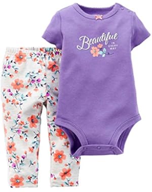 Carters Infant Girls Purple Beautiful in Every Way Outfit Bodysuit & Leggings