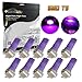 Partsam T5 37 73 74 2721 Instrument Panel LED Light Gauge Cluster Dash Indicator Bulbs for Silverado, Purple, Pack of 10