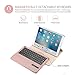 KVAGO Keyboard Case for iPad Pro 10.5 inch, Stylish 360 Degree Rotating Swivel Case with Detachable Wireless Bluetooth Keyboard for Apple iPad Pro 10.5 (Rose Gold)