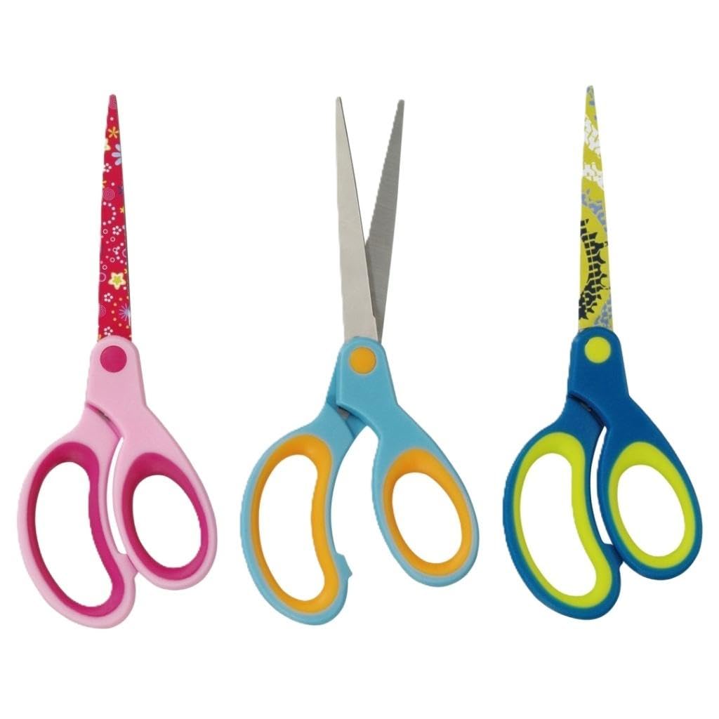 Herlitz 10897171 Design craft scissors pointed for left-handers, assorted colours