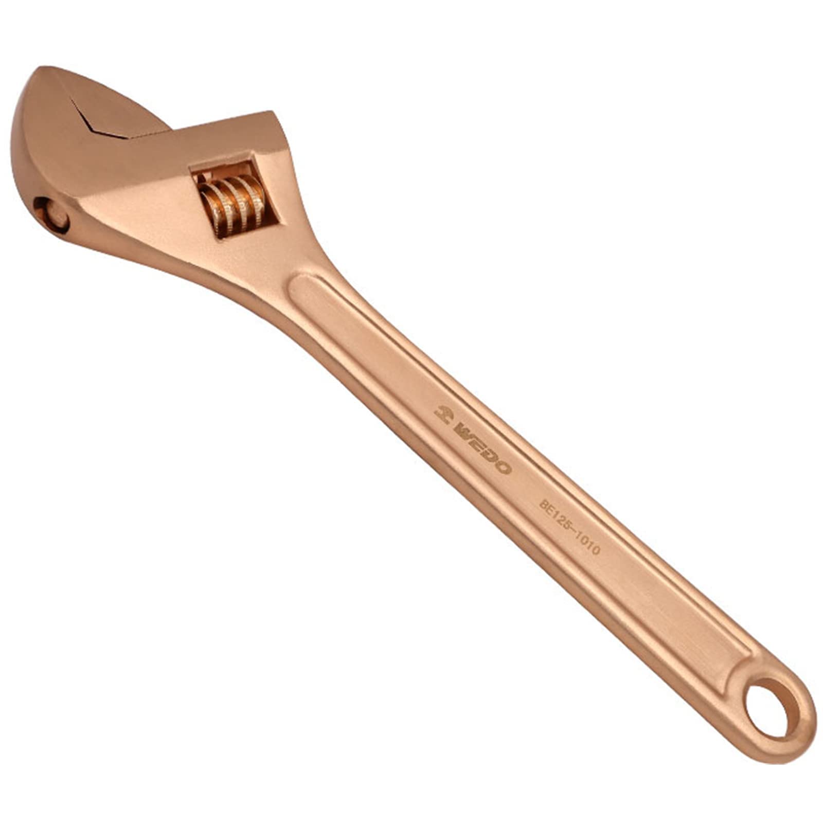WEDO Non-Sparking Adjustable Wrench 8", Spark-Free Safety Spanner, Safty Tool,Beryllium Copper,Non-Magnetic, DIN Standard, BAM & FM Certificate, Opening Max 24mm