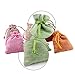 Fyess 20 PCS Christmas party Bags Burlap Bags with Drawstring Gift Bags for Wedding Party,Arts & Crafts Projects, Presents, Snacks & Jewelry,Christmas Natural Muslin Drawstring Bags 100% Cotton Wove