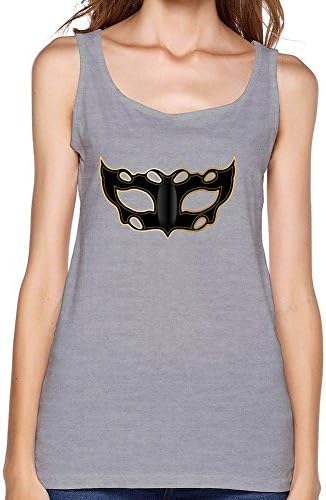 Susueky Women's Black Mask Dress Sleeveless Tank Top XL