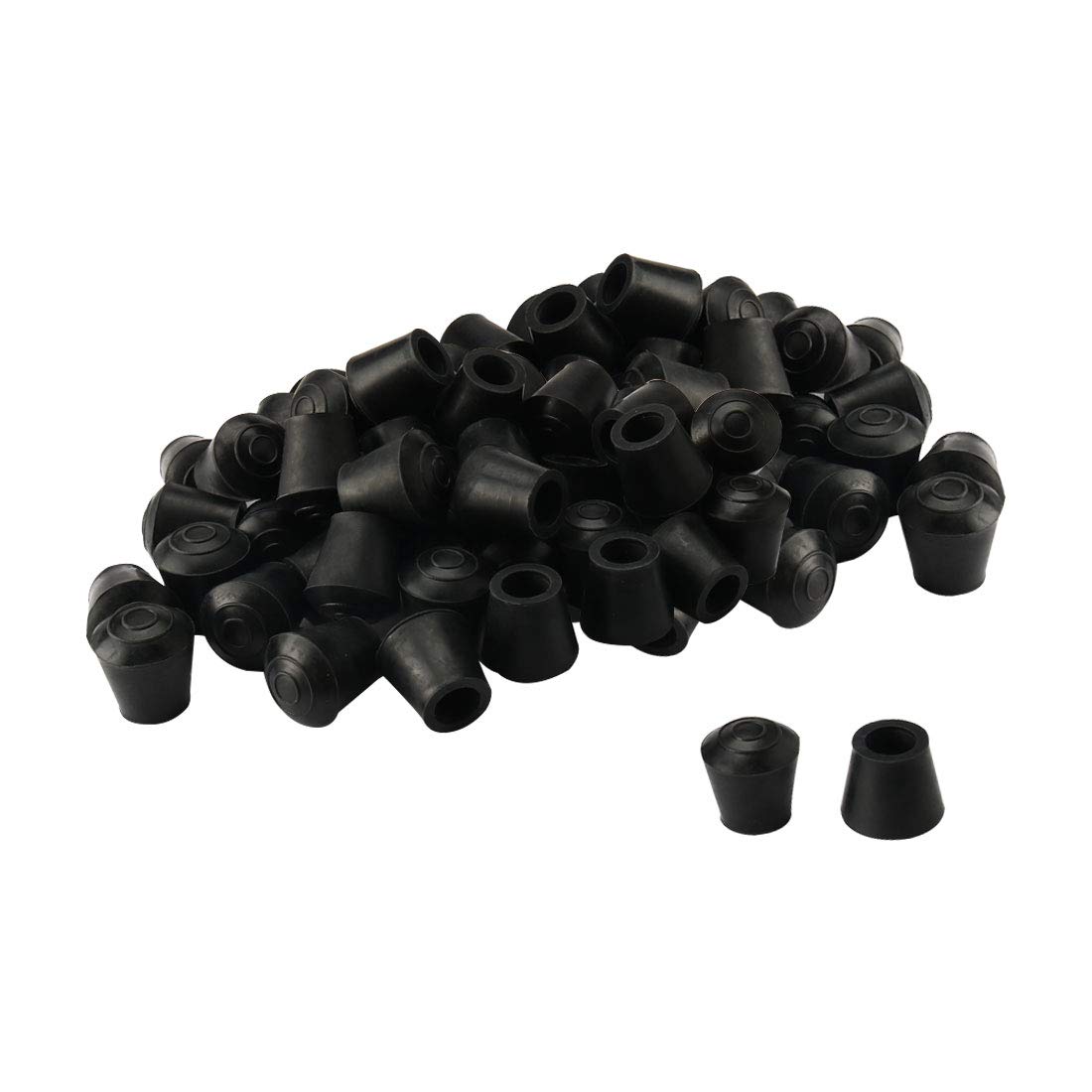 sourcing map 50pcs Chair Leg Tips Caps 12mm 0.47" Rubber Furniture Table Feet Cover Floor Protector Reduce Noise Prevent Scratches