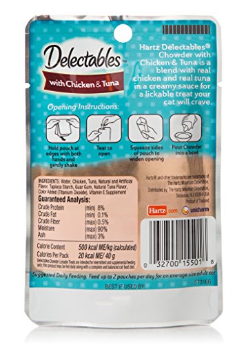 Delectables Chowder Lickable Wet Cat Treats - Chicken & Tuna - 12 Pack