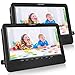 WONNIE 10.5 Portable Dual DVD Players with Two Mounting Brackets, 1024x800 HD LCD TFT, USB/SD/MMC Card Readers, Built-in 5 Hours Rechargeable Battery, Stereo Sound, AV Out & in (1 Player + 1 Screen)