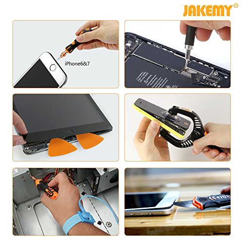 Jakemy Screwdriver Set with Flexible Shaft, 107 in 1 with 54 Magnetic Driver Bits, Repair Tool kit with Pocket Tool Bag for iPhone X, Computer, Macbook, Cell Phone, PC, Laptop {Upgraded Version} - Thumbnail 6