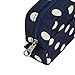 Blu Monaco Polka Dot Case with Zippered Top, 8-Inch x 4-Inch, Vintage Blue/Cream