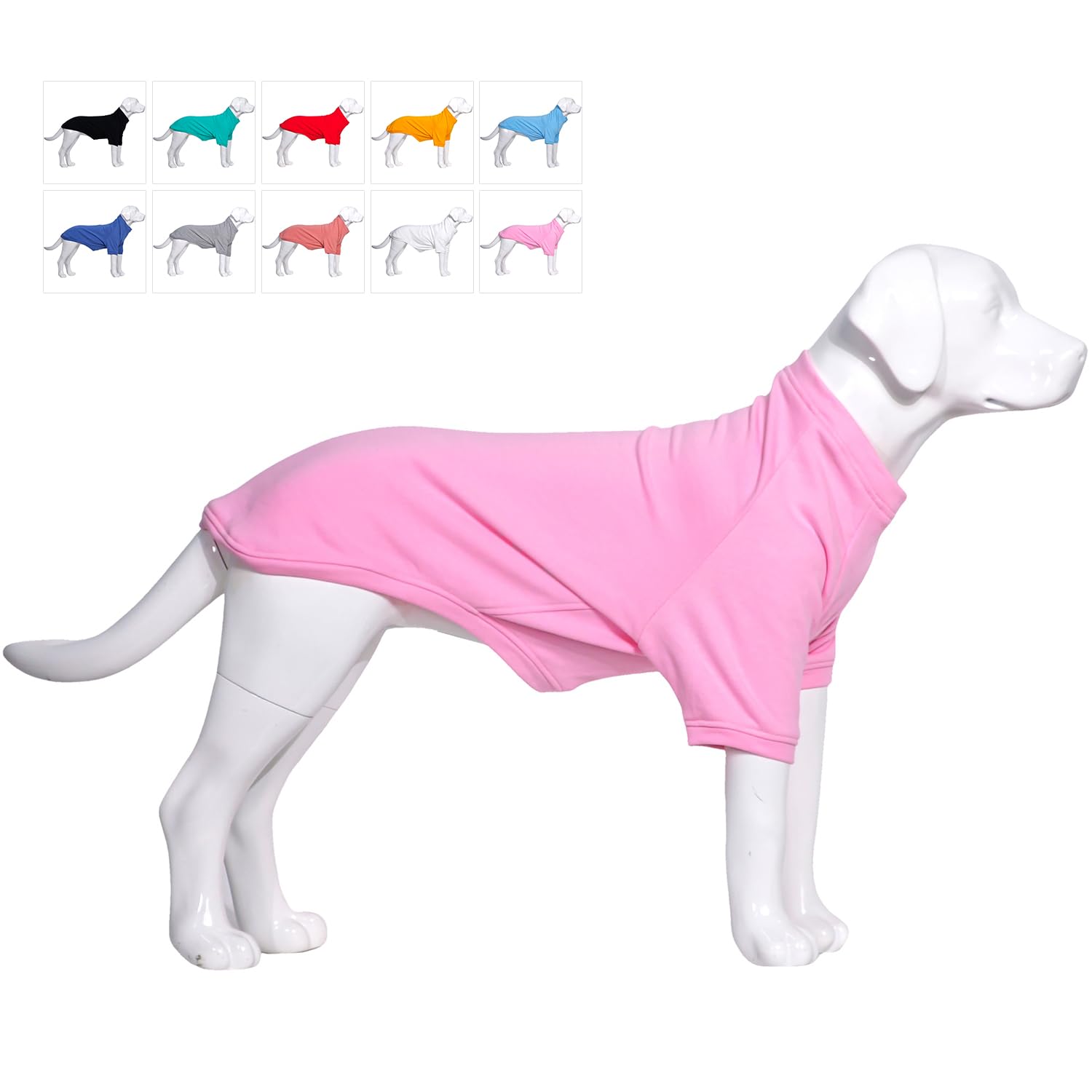 Lovelonglong Dog Pullover Sweatshirt Autumn Winter Cold Weather Dog T-Shirts for Small Medium Large Size Dogs Chihuahua Clothes Pink XS