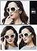 Duco Sunglasses for Women Retro Oval Round Frame Sun glasses 90’ s Vintage Fashion UV Protection Mirroed Glasses 1223