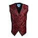 Epoint EGC1B07C-2XL Red Black Paisley Happy Gentlemen Waistcoat Woven Microfiber Whole Sale Vest XX-Large Vest