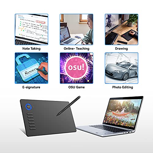 VEIKK A15 Graphics Drawing Tablet 10x6 Inch Digital Drawing Tablet with