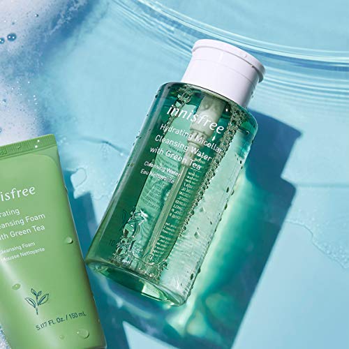 innisfree Green Tea Hydrating Micellar Cleansing Water Face Cleanser, 10.14 Fl Oz (Pack of 1