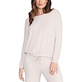 Barefoot Dreams CozyChic Ultra Lite Slouchy Pullover for Women, Ultra Soft Long Sleeve, Crew Neck Pullover