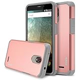 ZTE Sonata 3 Case, RANZ Grey with Rose Gold Hard Impact Dual Layer Shockproof Bumper Case For ZTE Sonata 3 / ZTE Prestige / ZTE Avid Plus / ZTE Chapel / ZTE Maven 2