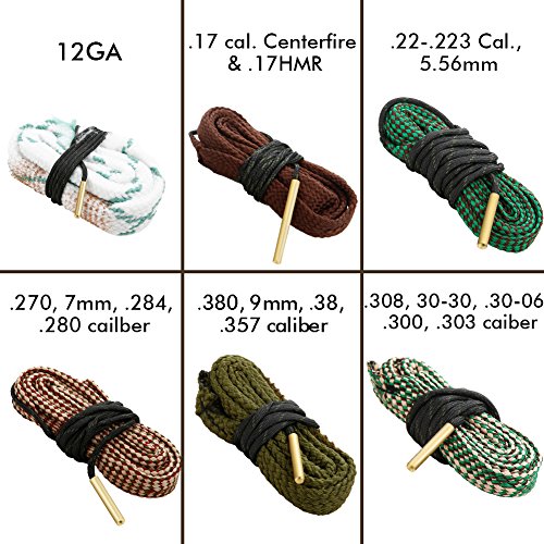 Mounchain 2 Pack Gun Bore Cleaner, Gun Snake Cleaning Kit Gun Accessories Gun Cleaner Gun Maintenance Cleaner Tools for Rifle Pistol Shotgun .308, 30-30.30-06.300.303 caiber
