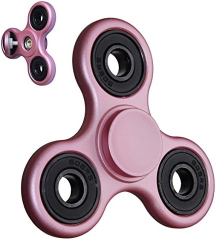 Fidget Spinner, Anti-Anxiety 360 Spinner Hand Spinner Fidget Premium EDC Tri-Spinner Fidget Toy for Kids &amp; Adults Stress Reducer Relieves ADHD Anxiety,Drop Test, Mute Bearing (Rose Gold)