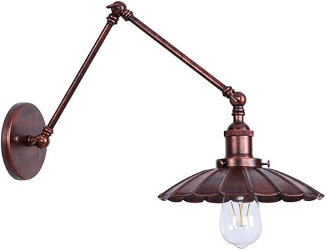 Industrial Wall Sconce Adjustable Wall Mount Swing Arm Wall Lamp