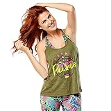 Zumba Women's Zumba Passion Loose Tank, Armed/Ready, Small