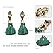 eManco Bohemian Ethnic Handcrafted Tassel Drop Dangle Earrings for Women Vintage Knot Alloy Jewelry Green