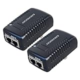 ANVISION 2-Pack 48V 0.5A Passive PoE Power Supply Injector Ethernet Adapter with Wall Plug IEEE 802.3af Compliant 10/100Mbps for IP Voip Phones, Cameras, AP and More