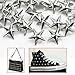 RHX 100 X Silver Metal 15mm Leathercraft DIY Star Shape Studs Spots Spikes Rock Punk