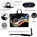 Meffort Inc 17 17.3 inch Neoprene Laptop Sleeve Bag Carrying Case with Hidden Handle and Adjustable Shoulder Strap - Rainbow Music Note