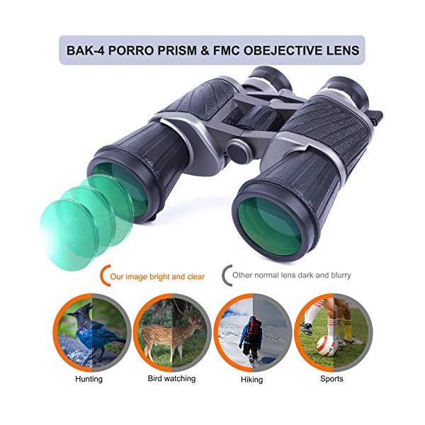 10x50 Fernglas für Erwachsene, HD Professional/Wasserdichtes Beschlagfreies Fernglas mit Lichtverhältnissen, langlebiges… – Bild 5