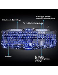 BlueFinger   Combo de ratón con auriculares LED para videojuegos (1.575 in, incluye alfombrilla para ratón para juegos)