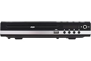 METRICSQUARE DVD Player for TV CD Player, 1080P HD, Compact Size, HDMI & RCA Cables Included