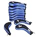 10L0L Golf Head Covers, Neoprene Zippered Golf Club Head Iron Covers - Set of 10 (Black and Dark Blue)