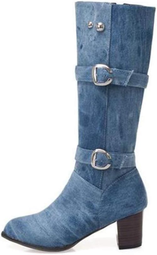 Under Knee Boots Cloth Riding Equestrian Long Boots Women Western Style