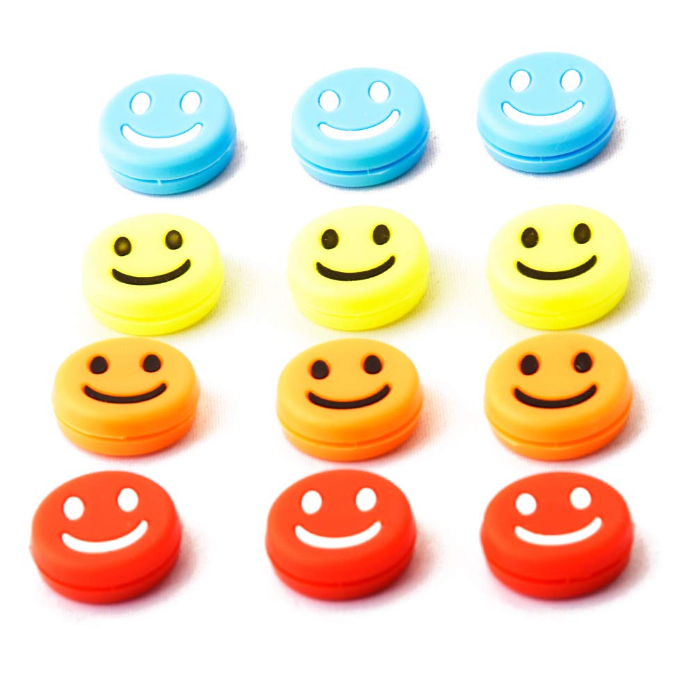 powerti Tennis Vibration Dampener-Set of 12-Shock Absorber for Tennis Strings,Premium-Durable & Long-Lasting(Yellow,Blue,Orange and Red)
