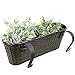 Pacific E-Commerce Hanging Planter for Indoor and Outdoor Use ​|​ Elegant Rectangular Plastic Resin Wicker ​Hanging Basket for Flowers ​and Plant Holder with Hook (Brown) ​- ​17