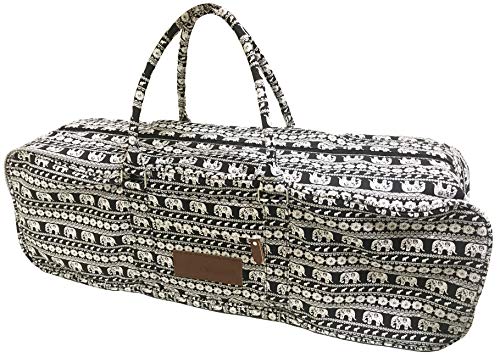 All-in-one Yoga Mat Bag with Pocket and Zipper – Patterned Canvas (Parade)