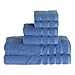 PROMIC 100% Quality Cotton Bath Towel Set, 6 Piece Includes 2 Bath Towels, 2 Hand Towels, and 2 Washcloths – 500GSM, Highly Absorbent and Softness, Fade-Resistant, Blue
