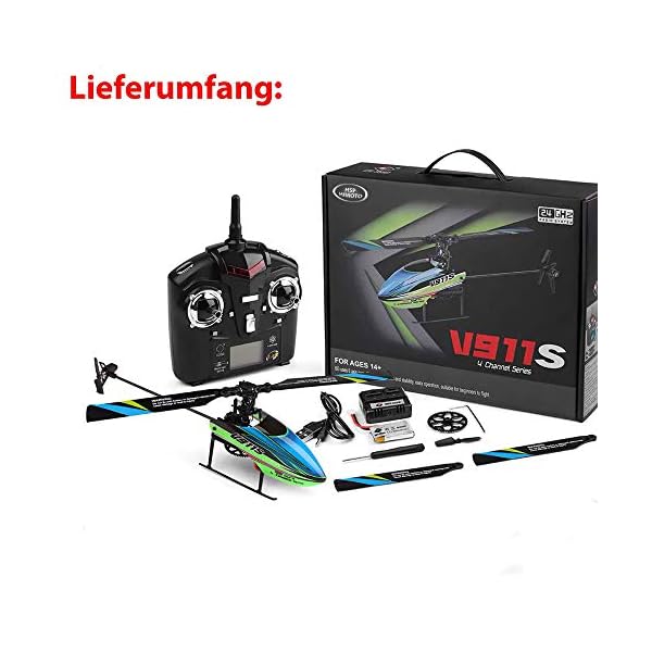 4.5 Kanal Single-Rotor RC ferngesteuerter Hubschrauber mit 2.4GHz-Technik und Gyro-System, Ready-to-Fly, inkl. Akku und… – Bild 8