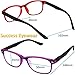 Reading Glasses Set of 3 Spring Hinge Comfort 3 Color Fashion Readers Glasses for Reading Men & Women +1.75