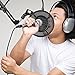Pop Filter 6-Inch for Blue Yeti Microphone,SOONHUA Double-Layer Metal Mesh Professional Studio Mic Pop Shield with 360 Degree Flexible Gooseneck Screw Clamp for Recording Vocals