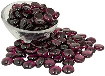 Amethyst Glass Gems 5 Lbs. — FILLS 1 ½ Quarts Vol. —Non-Toxic Lead Free Vase Filler, Table Scatter, Aquarium Filler — Beautiful, Smooth, Fun, Vibrant Colors Crafted in the USA