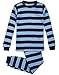 Petit Lem Big Boys' Ocean Stripe 2 Piece Pajama Set, Blue/Navy, 6