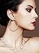 BBTO 12 Pairs Hoop Earrings Round Alloy Ear Piercing Hoops Set for Women Girls, 20-75 mm (Gold)