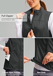 Soothfeel Women's Vest with Zipper Pocekts