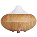 VicTsing Aromatherapy Cool Mist Humidifier with 7 Color LED Lights, Wood Grain, 140ml