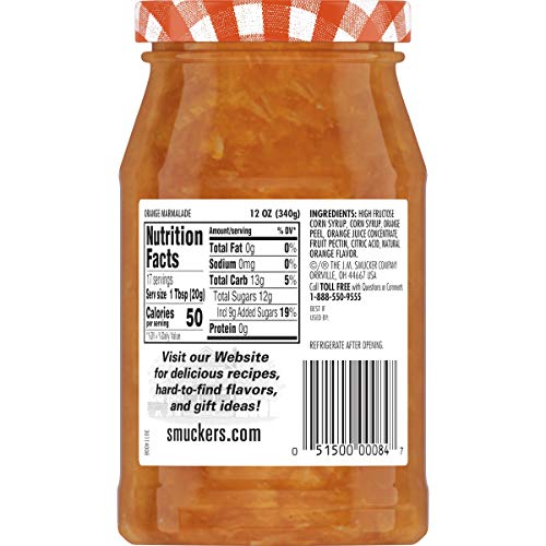 SMUCKER’S SWEET ORANGE MARMALADE – 12 OZ